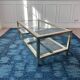 Vintage gold and silver coffee table