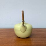 Mid-century ceramic teapot with bamboo handle, 1960s.