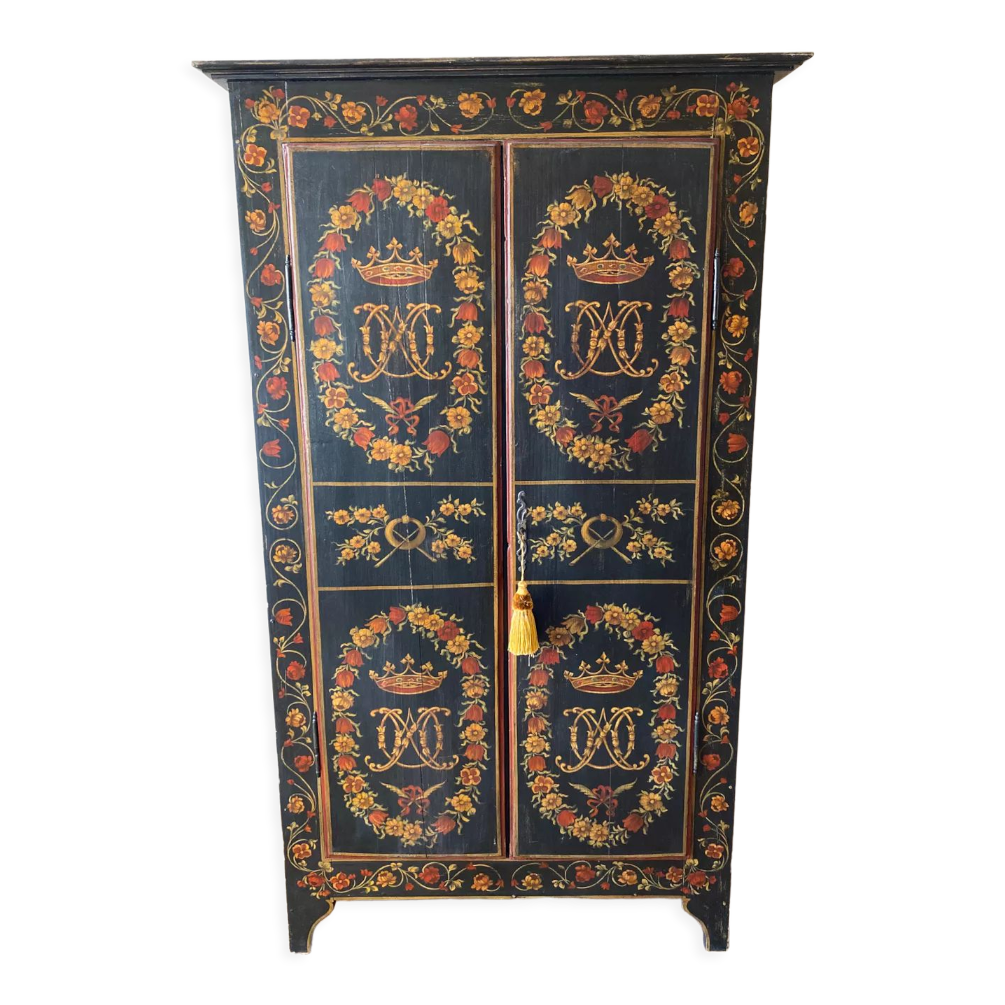 Painted nineteenth century cabinet