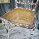 Chaise Napoléon III patinée blanche