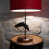 Lamp with a horse's head