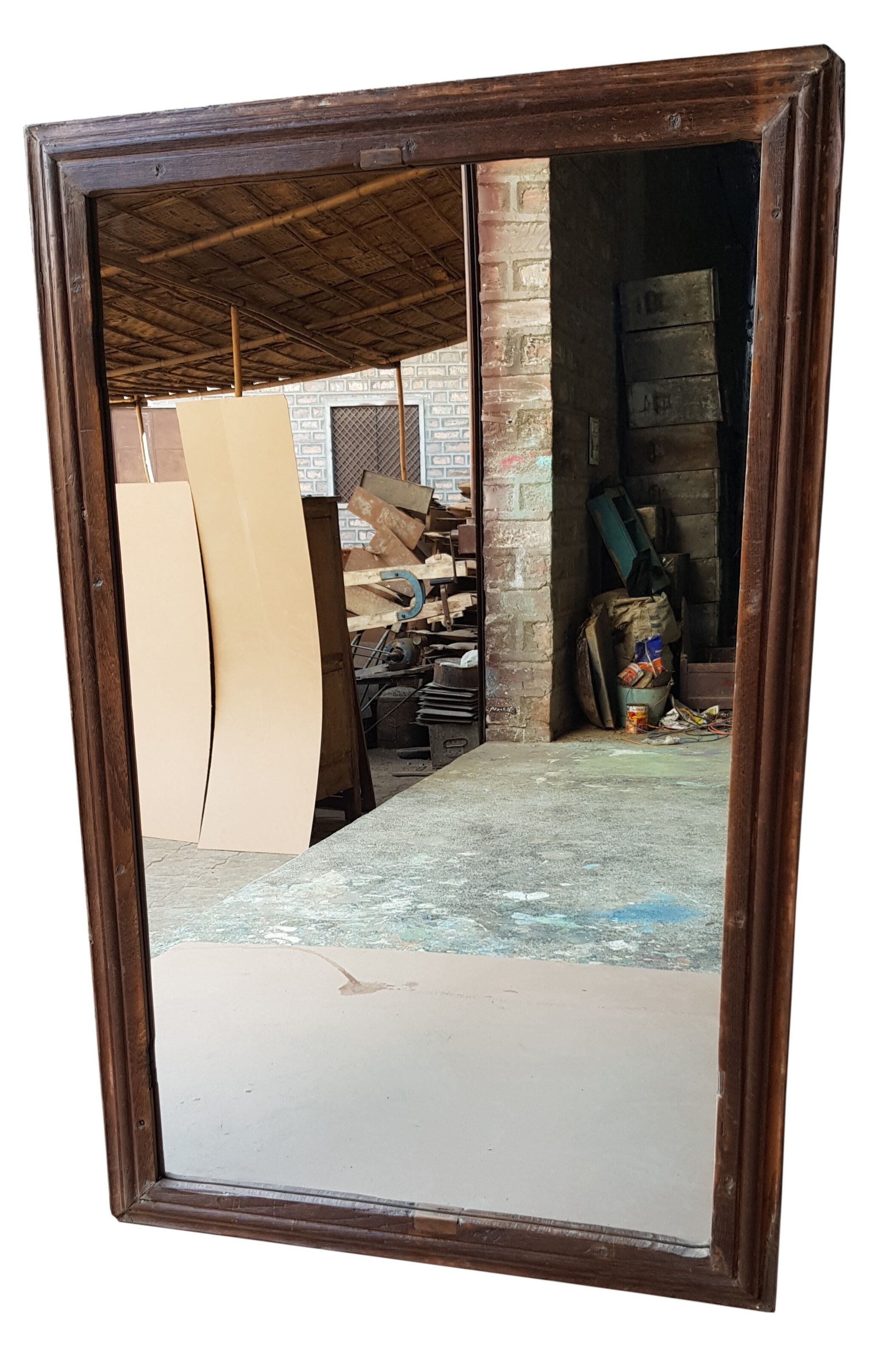 Old Burmese teak mirror