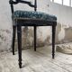 Chaise Napoléon 3 velours bleu