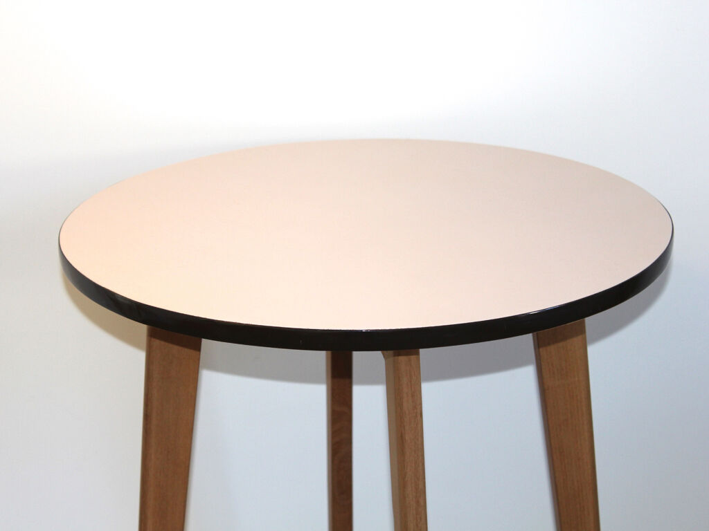 Table guéridon pieds compas