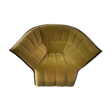 Fauteuil Moel par Inga Sempé pour Ligne Roset vert