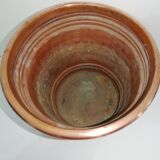 Cache pot en cuivre martelé estampillé "Sela"