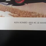 Lithographie voiture ancienne Alfa Romeo