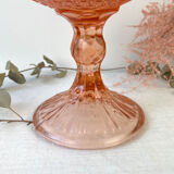 Vintage pink depression glass standing cut 50s