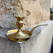Brass hand candlestick