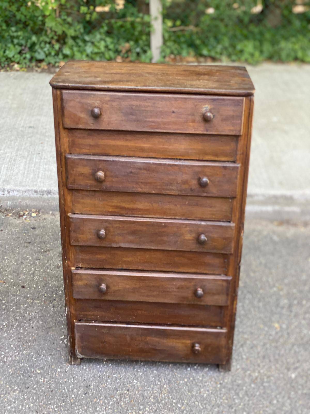 1960s Art Deco chest of drawers in dark wood