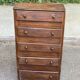 Commode art déco 1960 en bois foncé