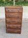Commode art déco 1960 en bois foncé