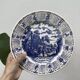 6 vintage English blue Staffordshire plates