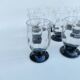 12 medium glass cups from the Art Deco period, by Daum Nancy.