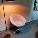 Two vintage brass lampposts