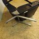 Tecno P40 chaise longue  , cuir noir