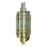 Venini wall lamp, triedri glass, murano, italy, 1970