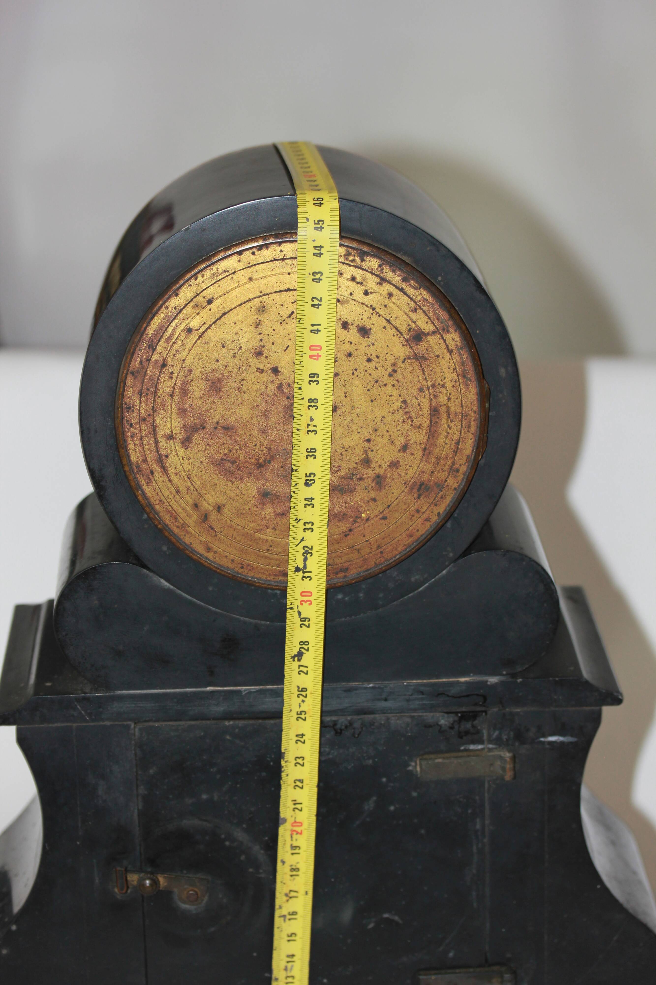Old notary clock brocot movement and pendulum 2 bulbs 19th