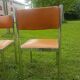 Chaises Collomb 70 chrome et skaï