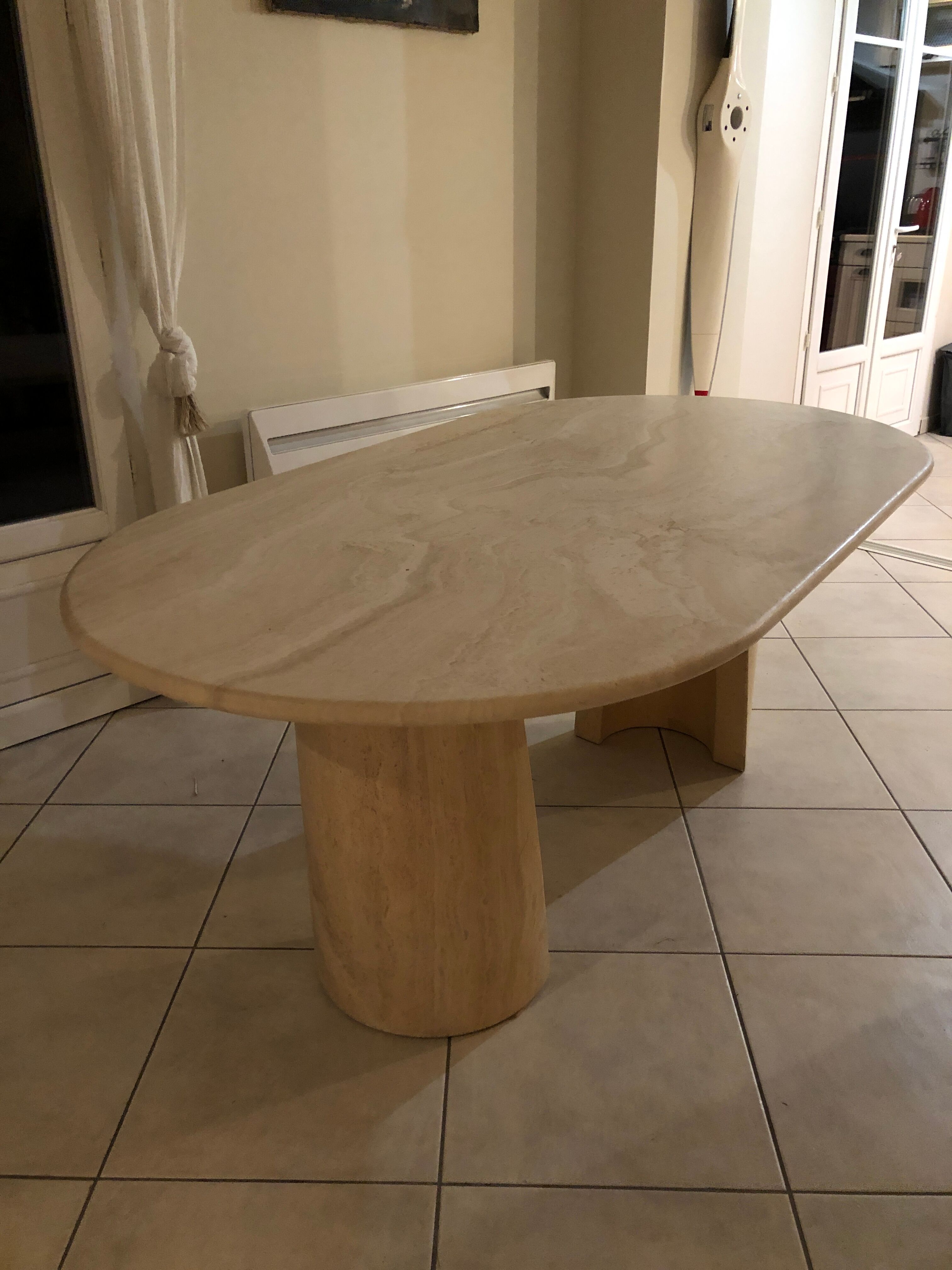 Travertine table