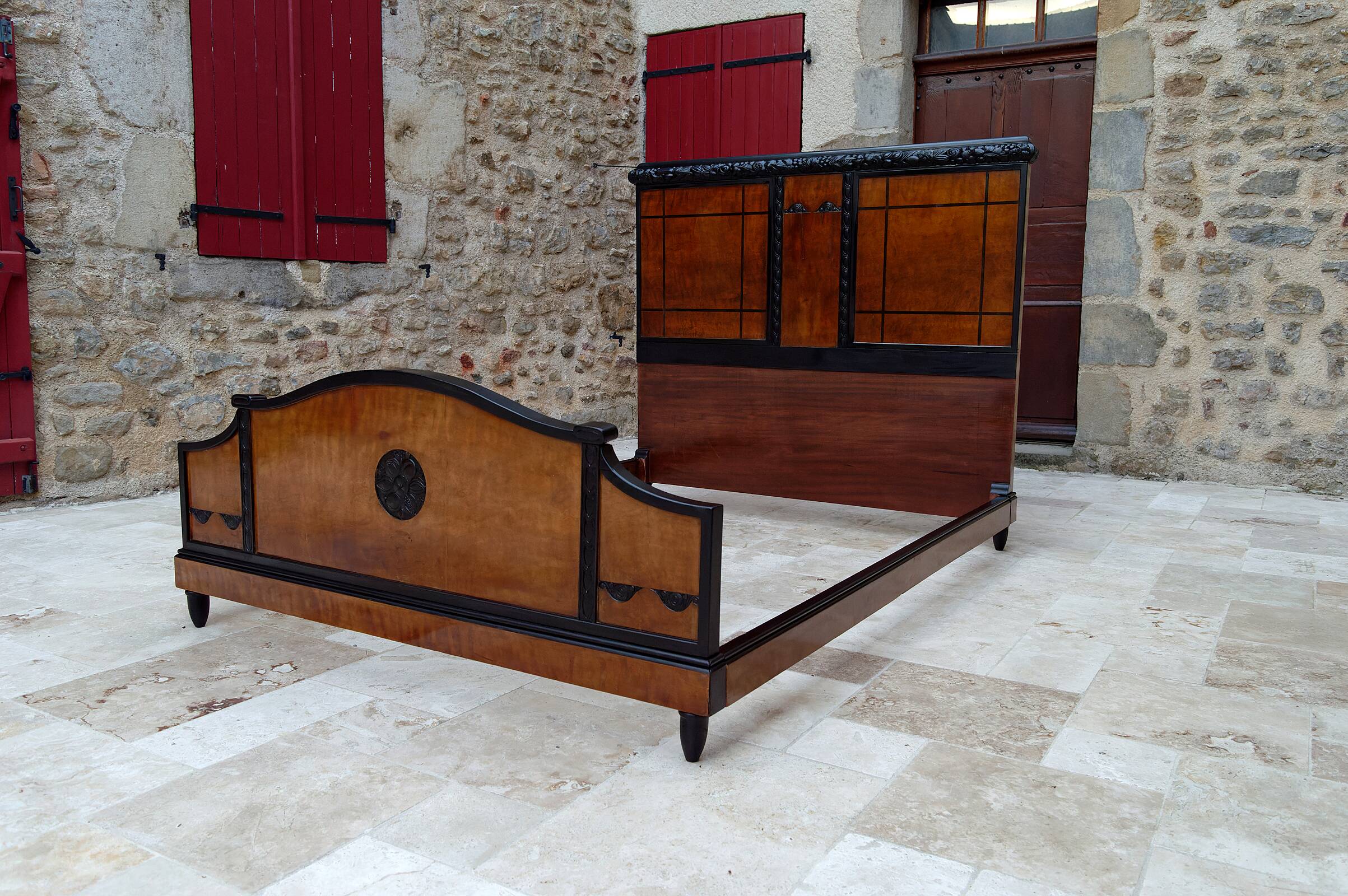 Lit double Art Déco, France, Circa 1920