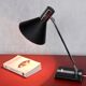 Vintage desk lamp wood metal and chrome 50s
