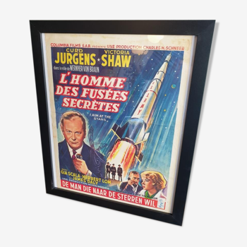 Affiche de cinéma vintage - l'homme des fusées secrètes