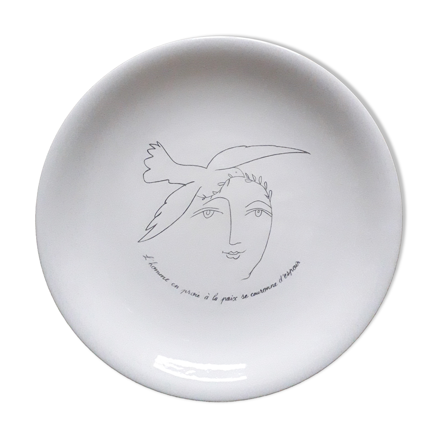 Assiette Picasso "Art et Paix" 1970