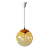 Suspension en verre bulles ambrées
