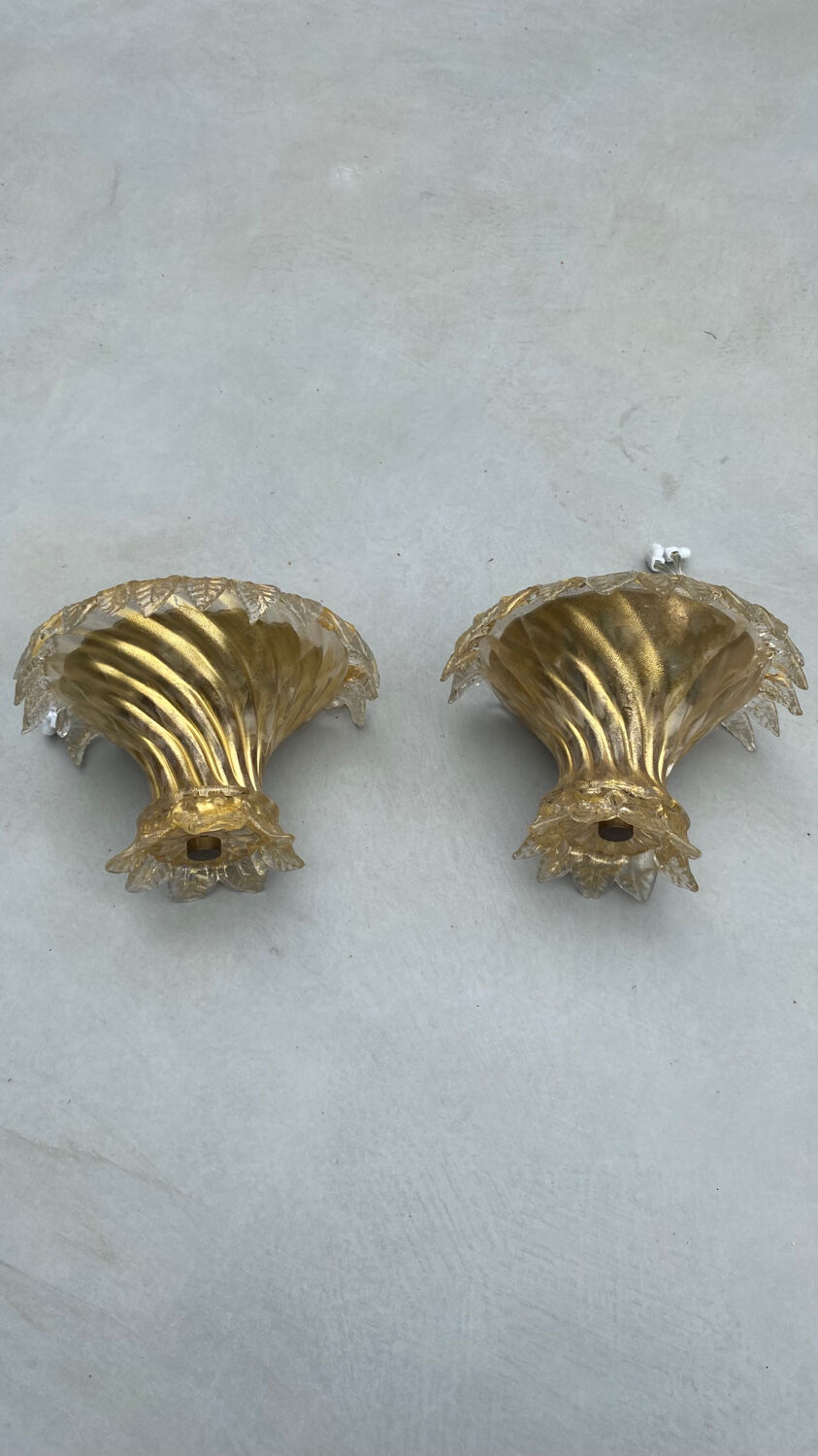 Murano glass wall sconces