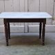 Wood and marble bistro table