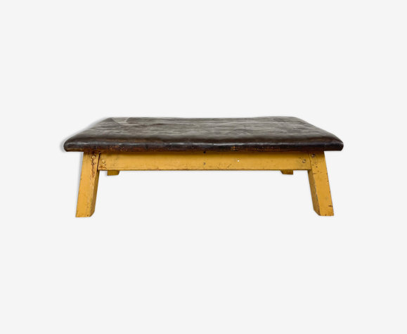 Banc de gymnastique en cuir vintage