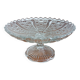 Glass fruit bowl on foot