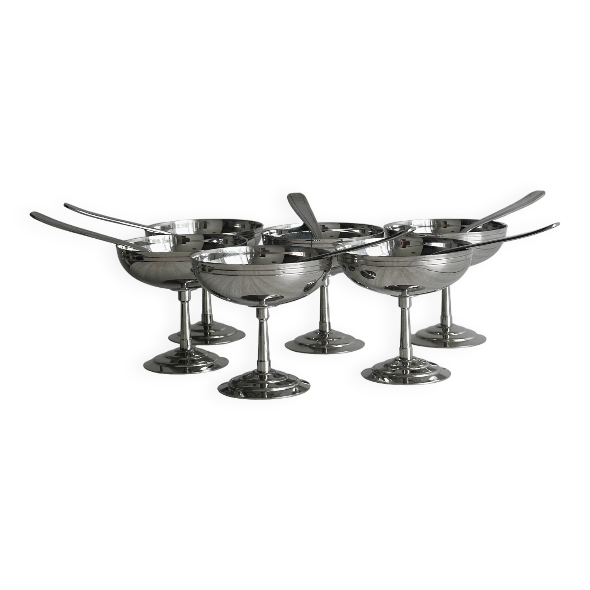 6 Letang Remy stainless steel footed cups