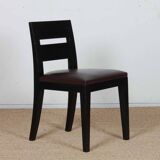 Set of 4 Archipel chairs in leather by Christian Liaigre, 1994