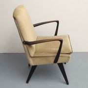 1950s scissor armchair in velvet