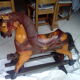 Cheval bascule enfants  bois et  fer