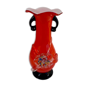 Vase Murano red 70s
