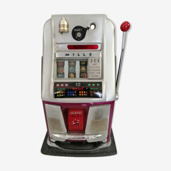 Mills slot machine - bandit penguin jackpot "lucky devil" vintage 50s