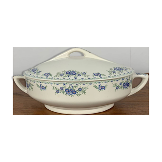 Small soup tureen / vegetable dish Sarreguemines U&C, Marguerite model
