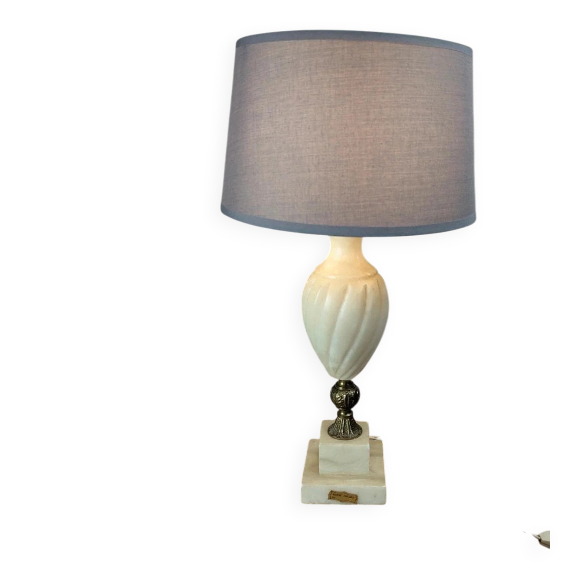 Lampe ancienne en albâtre véritable