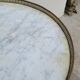 Antique Louis xvi style white marble hot water bottle coffee table