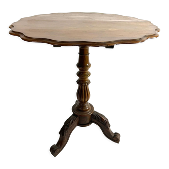Folding swivel pedestal table side table