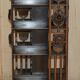 Antique Art Nouveau Victorian hand-carved revolving library.