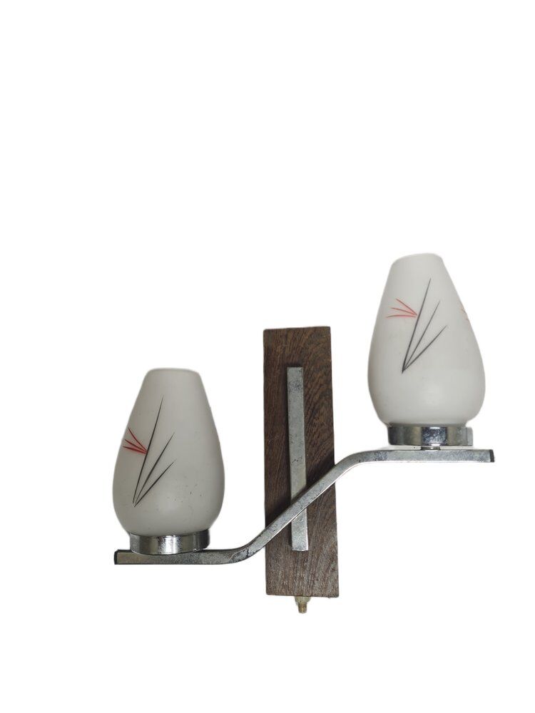 Art Deco two-armed sconces, Belgium, 1950s