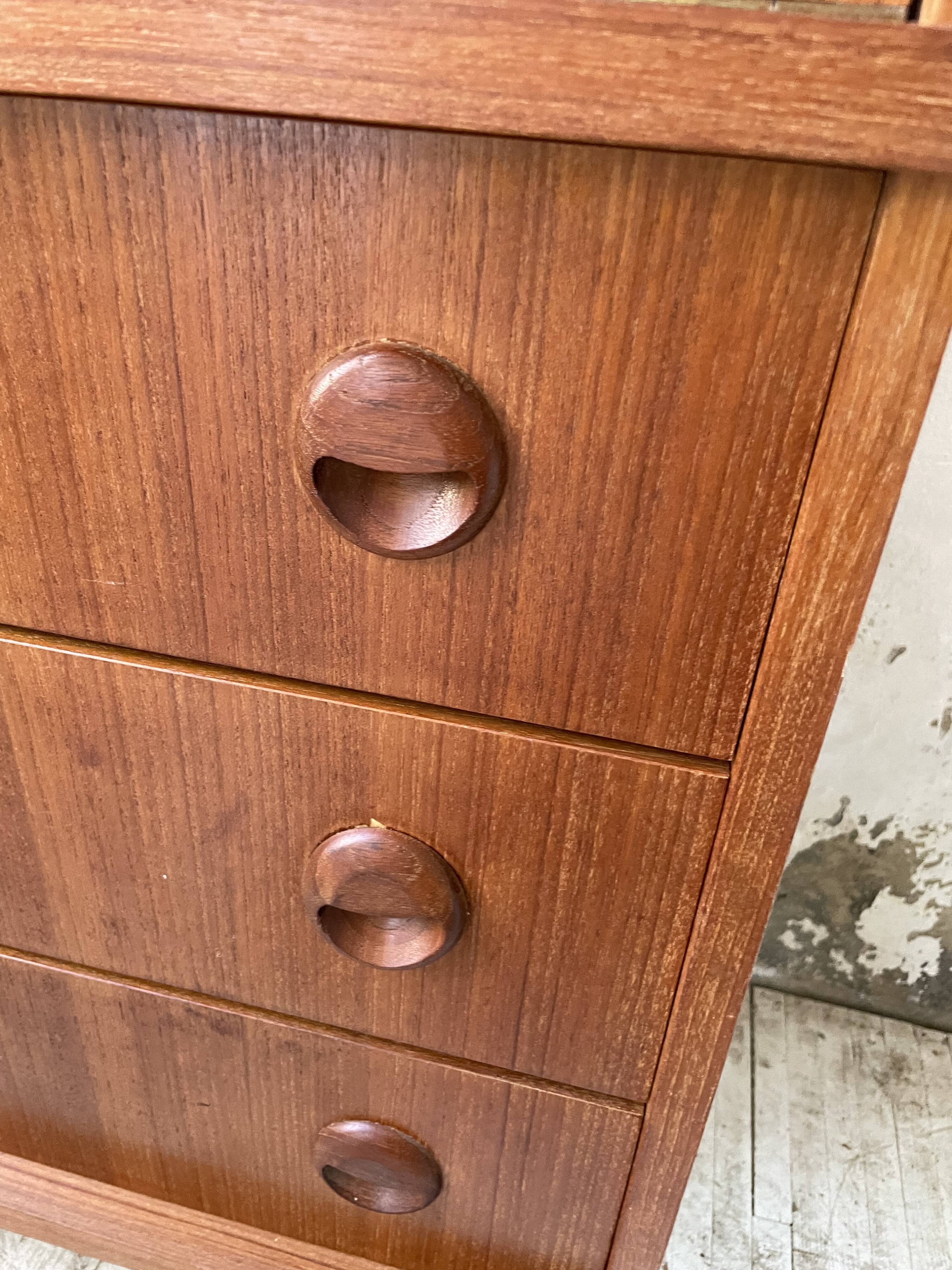 Modernist teak secretary desk, 1950s