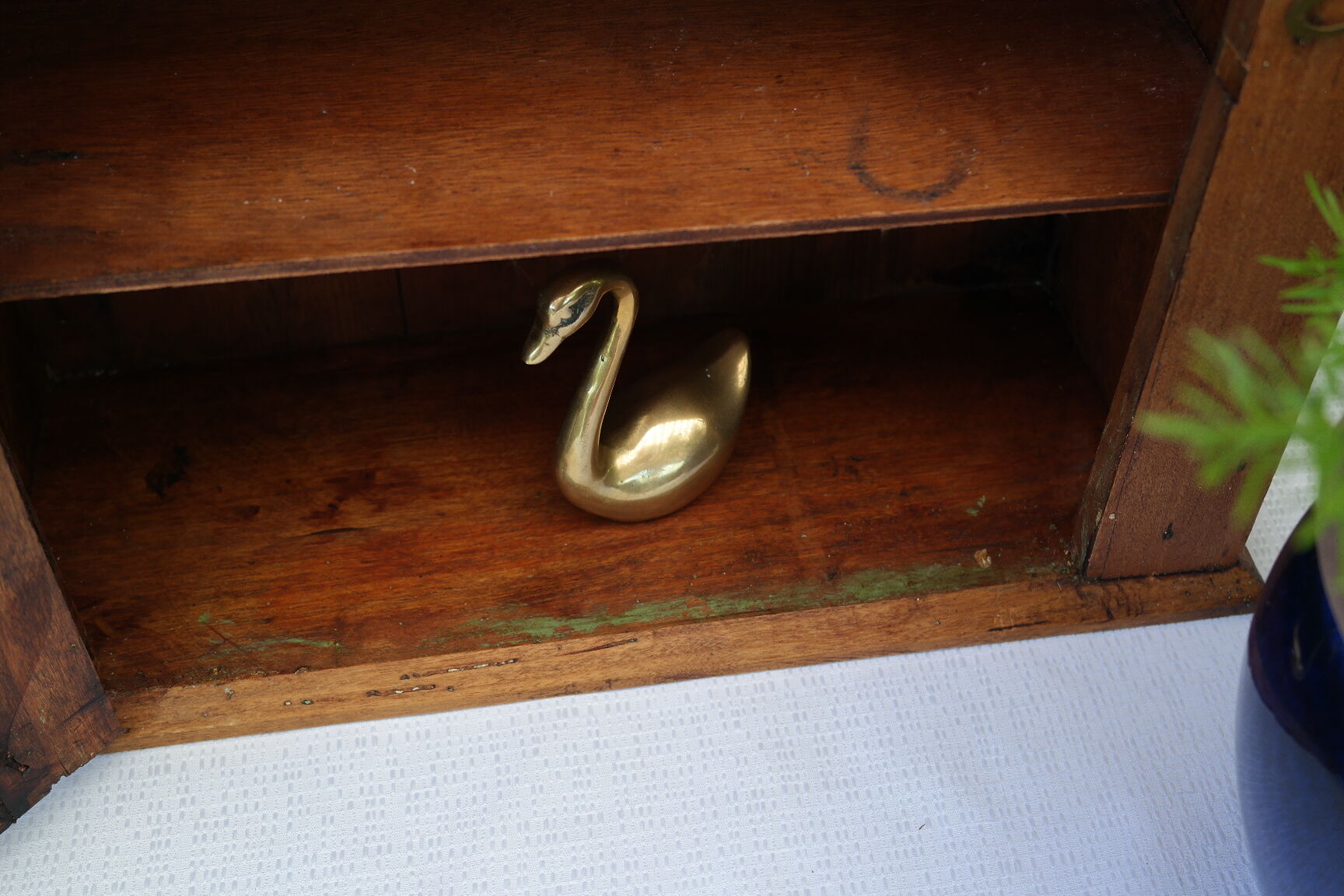 Country wall display in old walnut wood