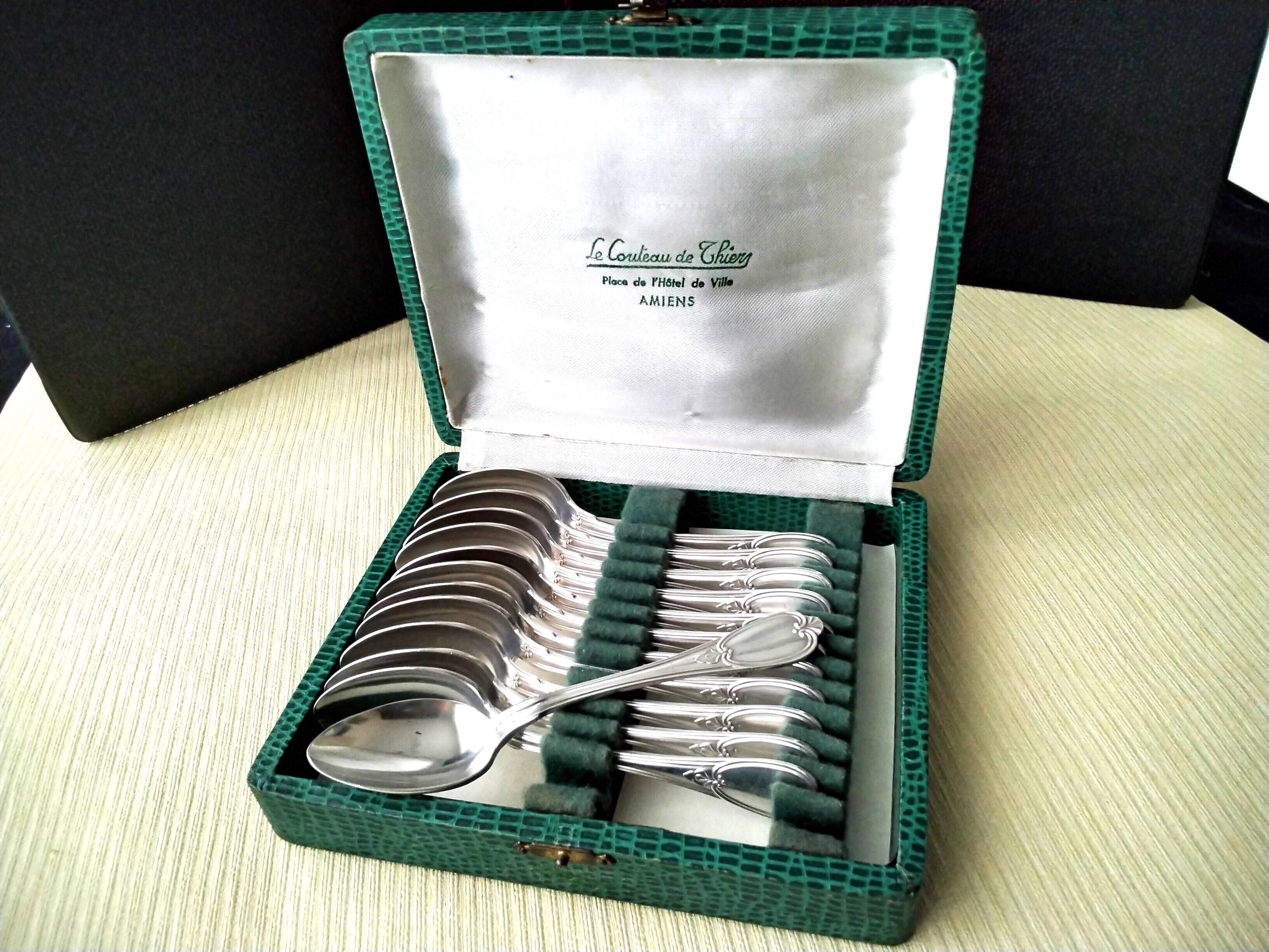 Coffret de 12 cuillères à café Métal argenté 15 G