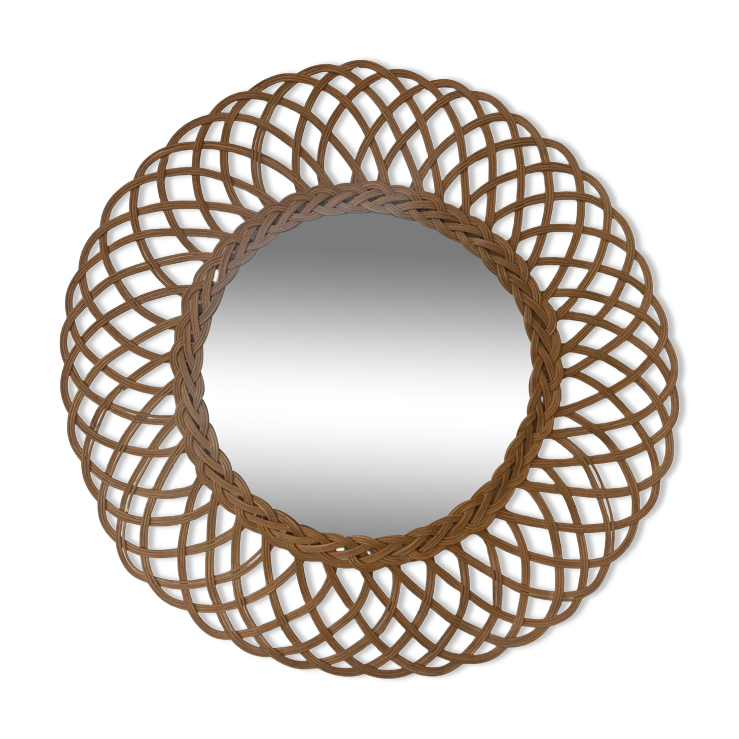 Rattan sun mirror