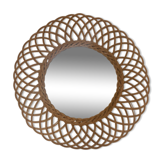 Rattan sun mirror